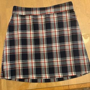 Medium, navy red and white skirt